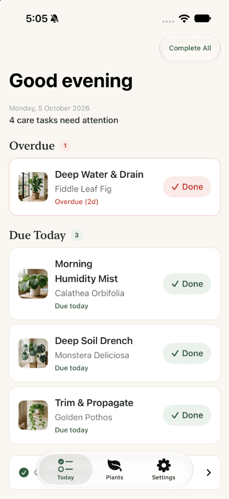 Grovu app screenshot